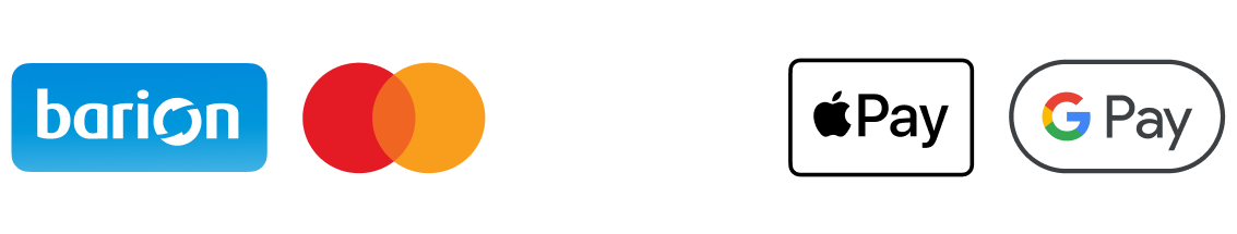 Barion – elfogadott fizetési módok: Mastercard, Visa, Apple Pay, Google Pay
